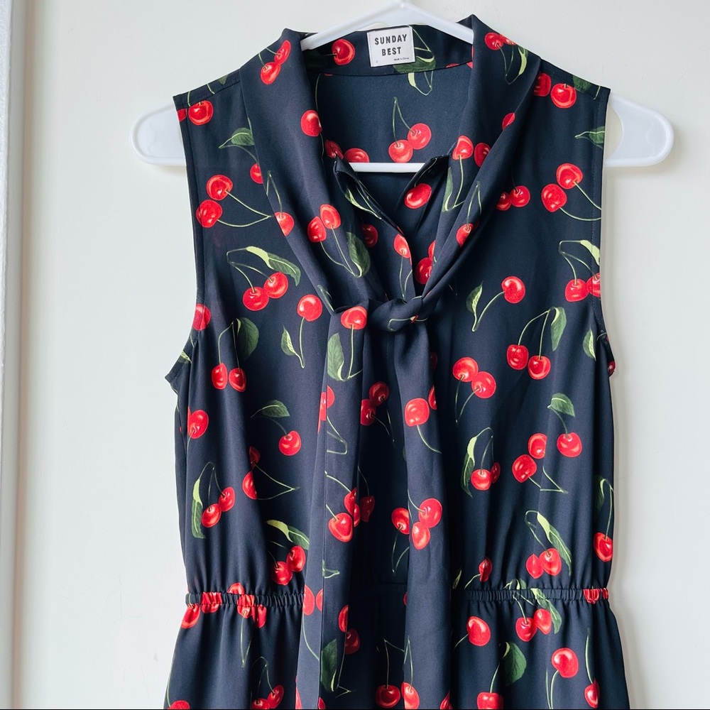 🔥Sales - Aritzia Sunday Best Veronica Dress Slvls Cherry - Size S - Picture 6 of 13